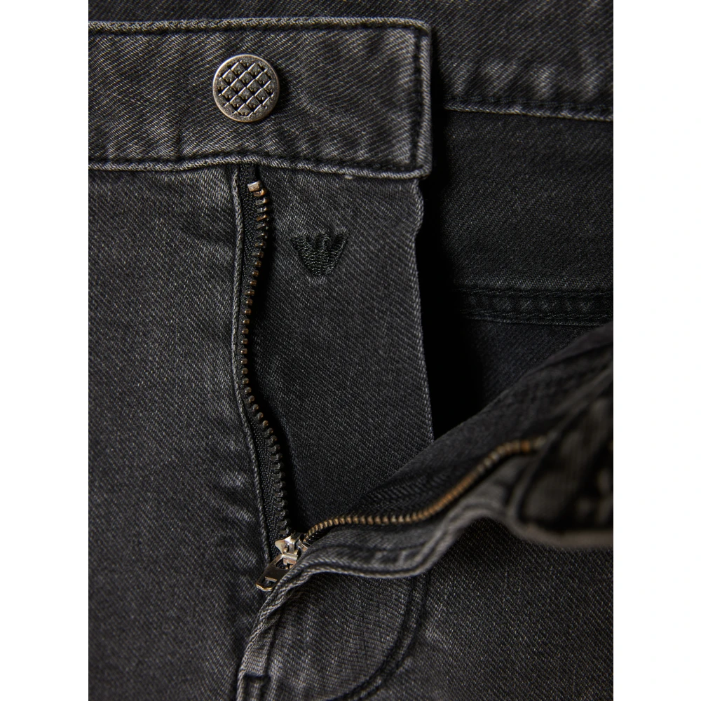 Emporio Armani Klassieke Denim Jeans met Logodetail Gray Heren