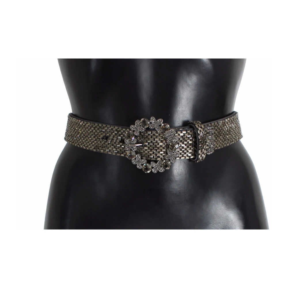 Dolce & Gabbana Women's Multicolor Belts, One Size, Sequined Crystal Waist Belt