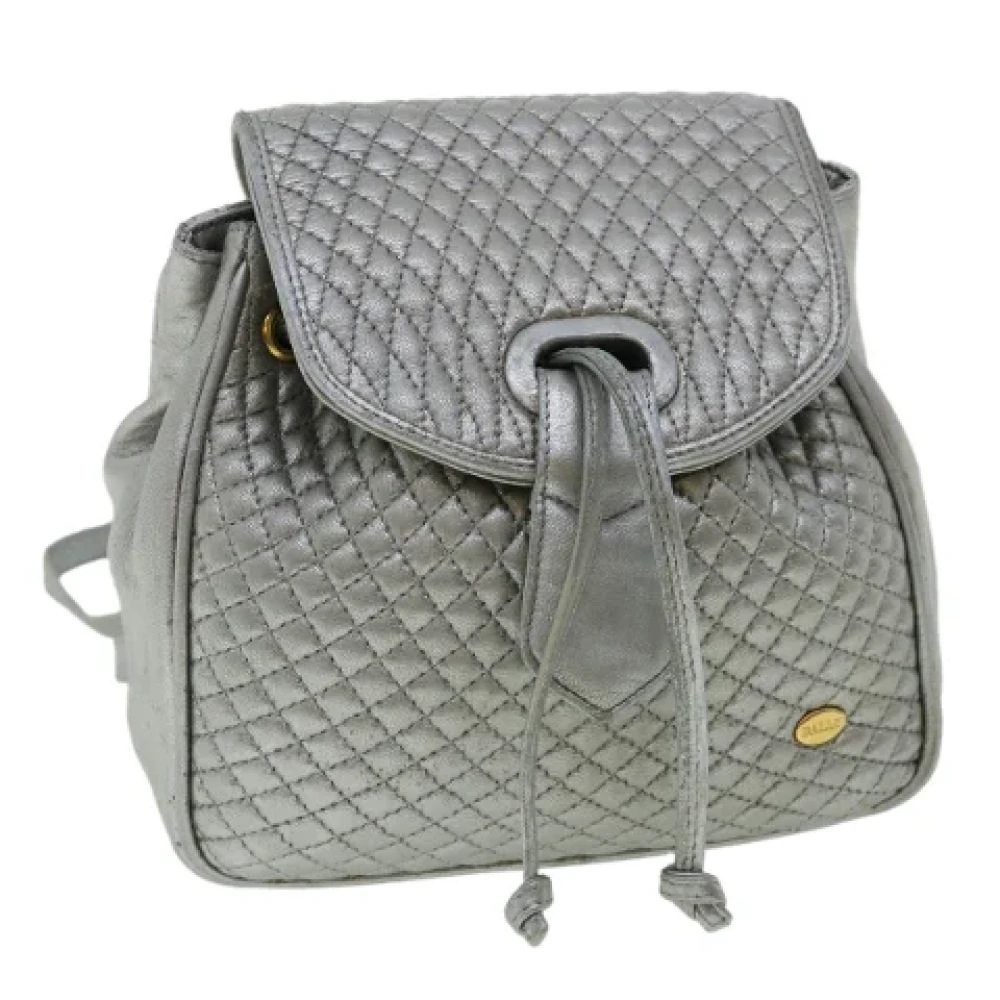 Bally Pre-owned Leather backpacks Gray Dames