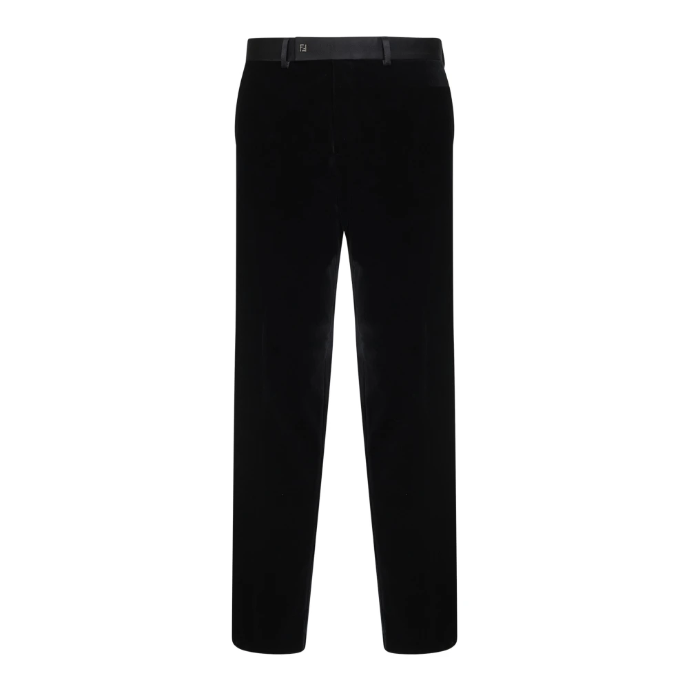 Fendi Men's Black Suit Trousers, L, Cigarette Trousers