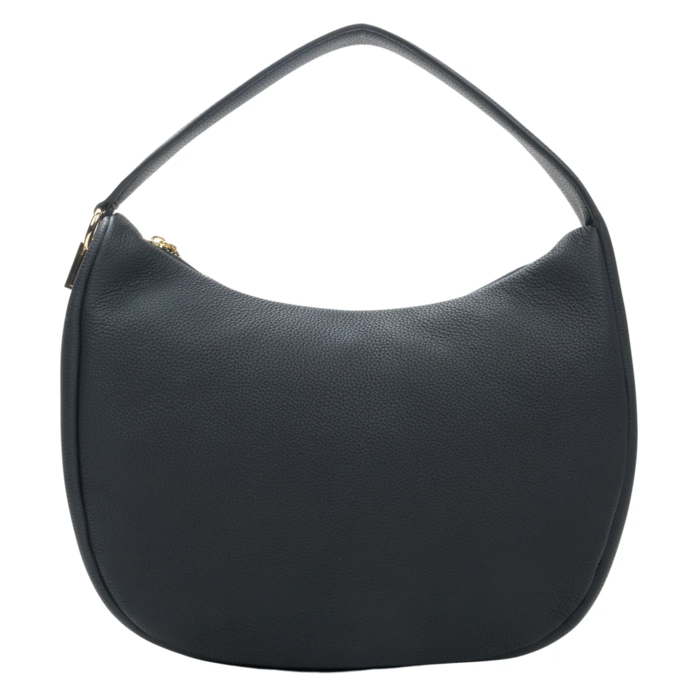 Estro Dames Zwarte Halvemaantasje gemaakt van Echt Leer Er00114202 Black Dames