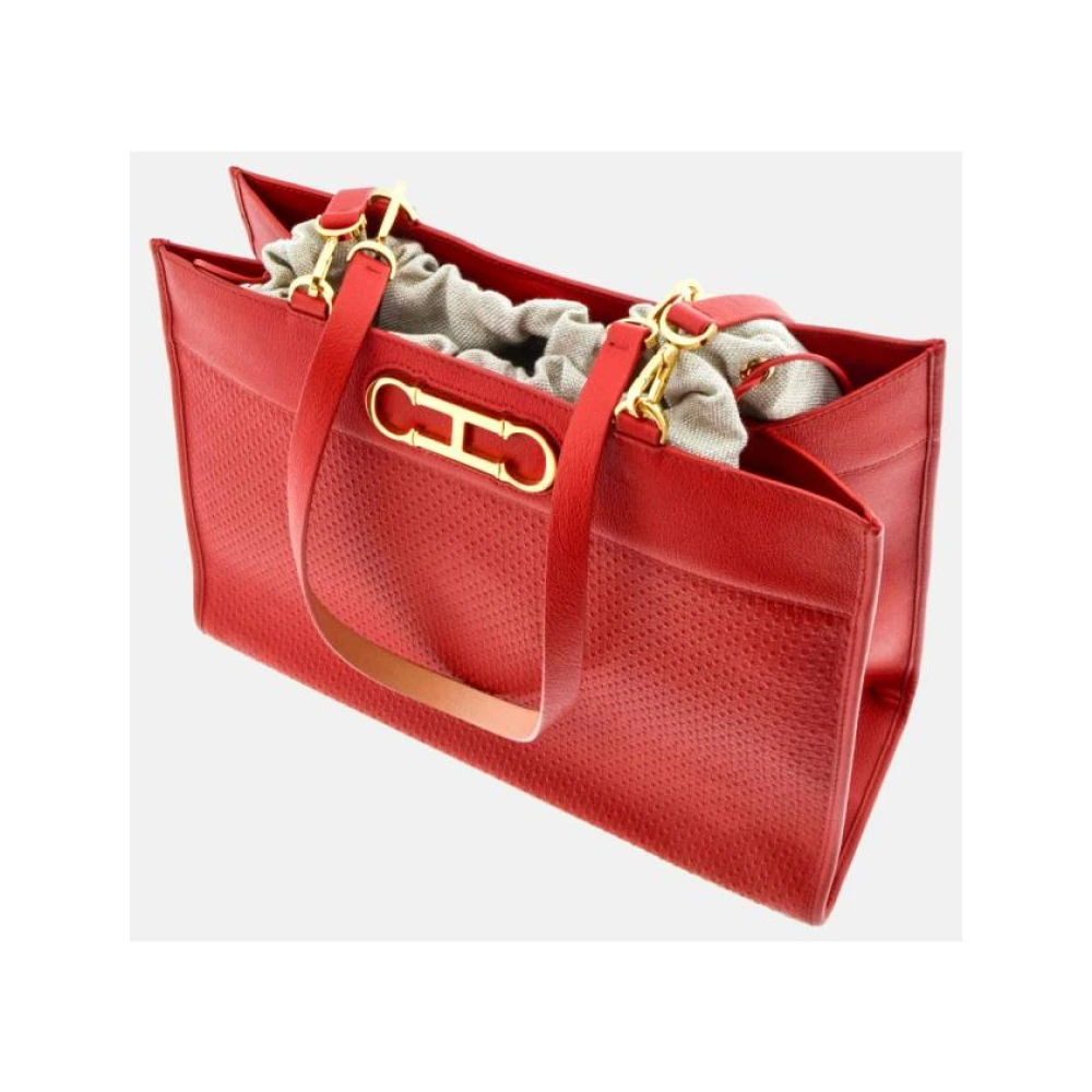 Carolina Herrera Luxe Shoppingtas met Initialen Insignia Red Dames