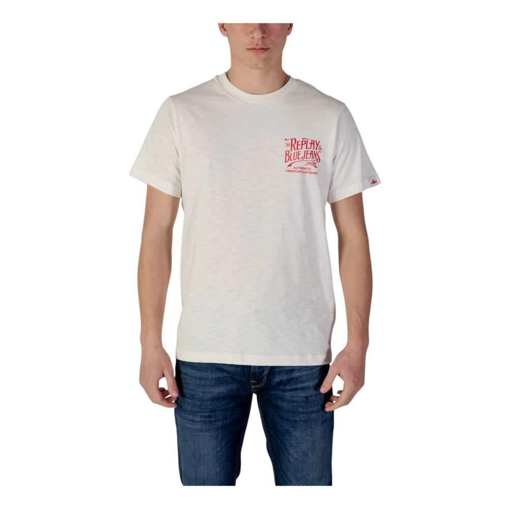 Replay - Tops > T-Shirts - Beige - Replay - Modalova