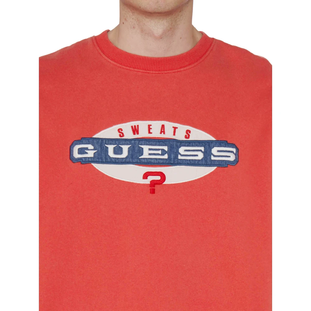 Guess Vintage Logo Katoenen Sweatshirt Red Heren