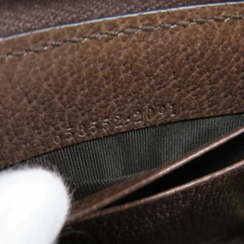 Gucci Vintage Pre-owned Plastic wallets Brown Dames