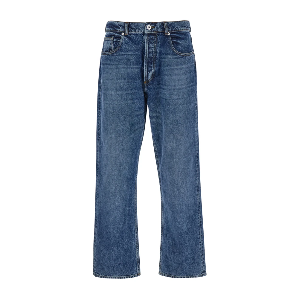 JW Anderson Blå Denim Five Pocket Jeans med Logo Patch Blue, Herr