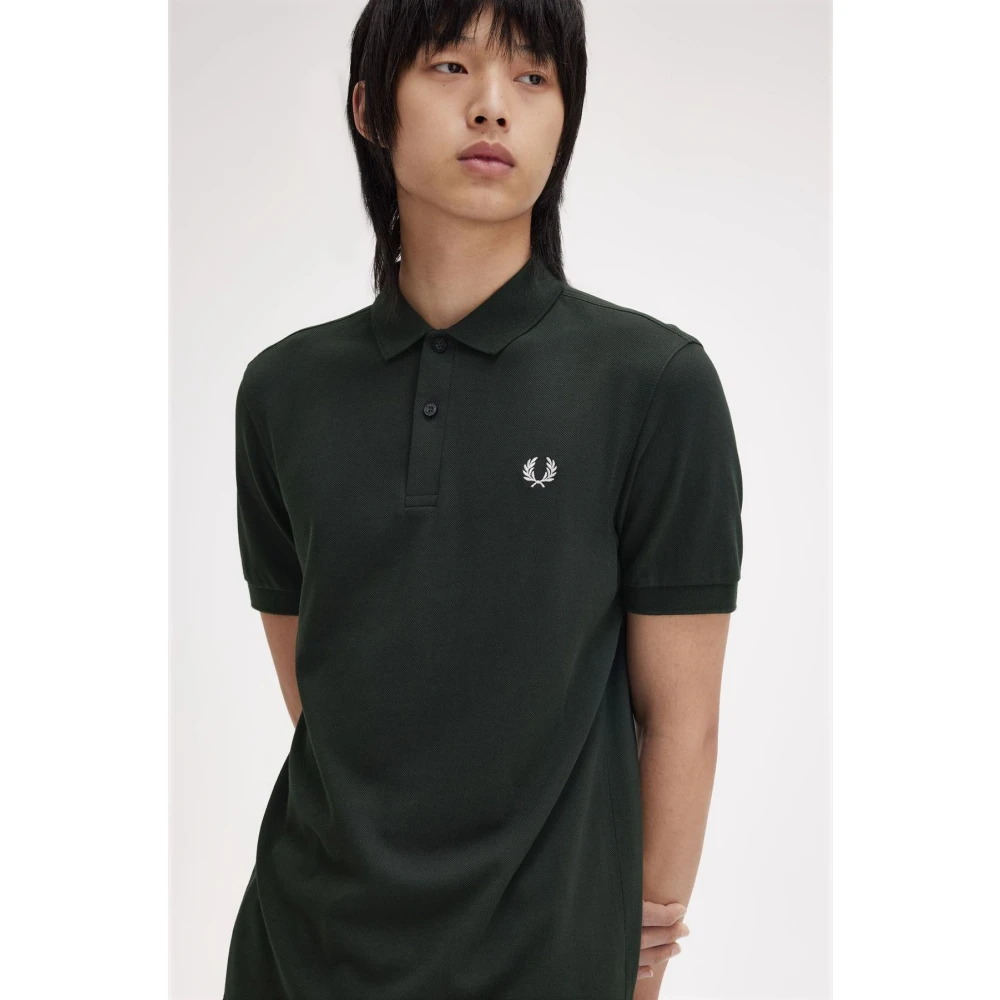 Fred Perry Groen Katoenen Poloshirt Green Heren