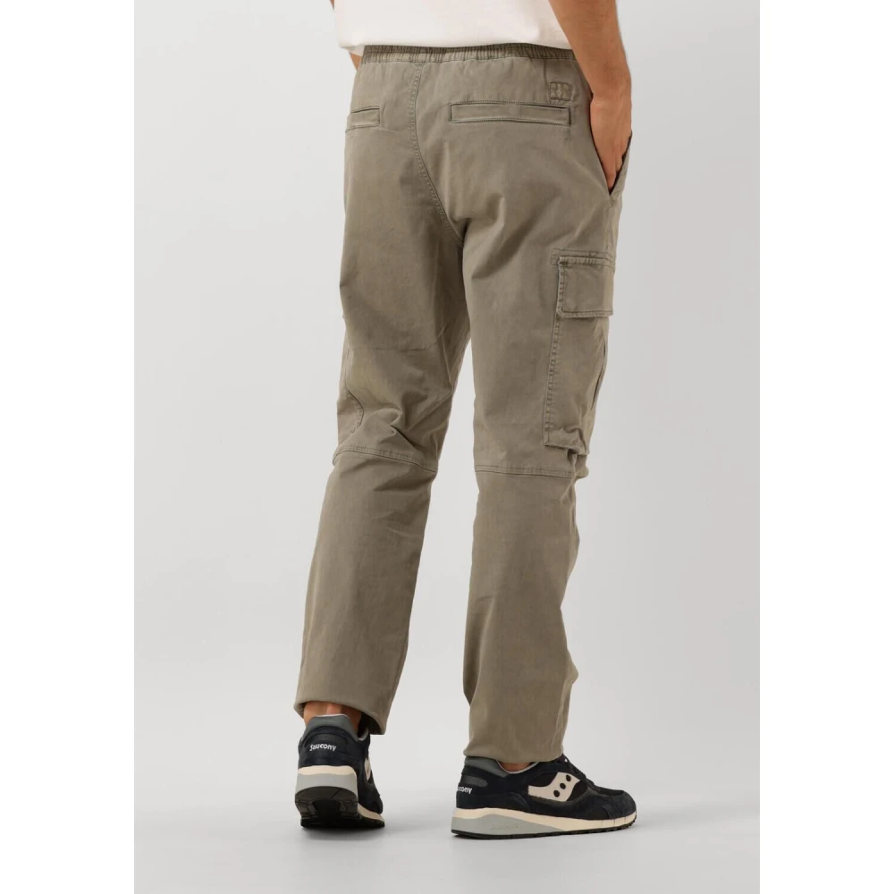 Butcher of Blue Groene Cargo Broek Tristan Slim Sateen Green Heren