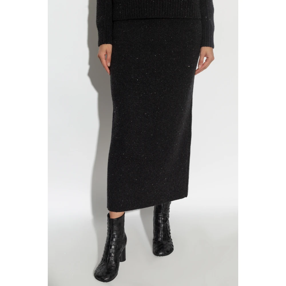 Bottega Veneta Wollen Rok Black Dames