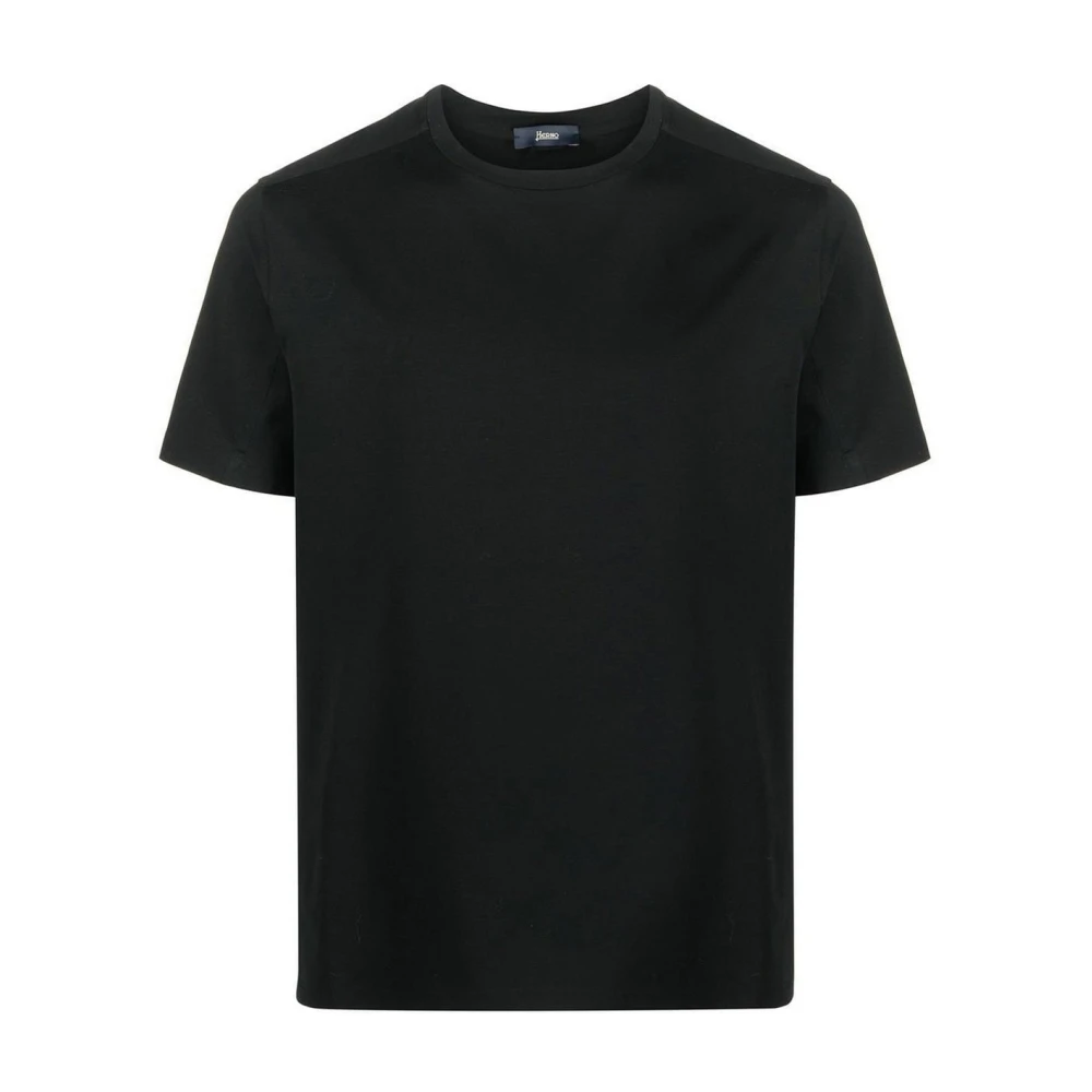 Herno Men's Black T-Shirts, 2XL, Lazer Cut T-Shirt