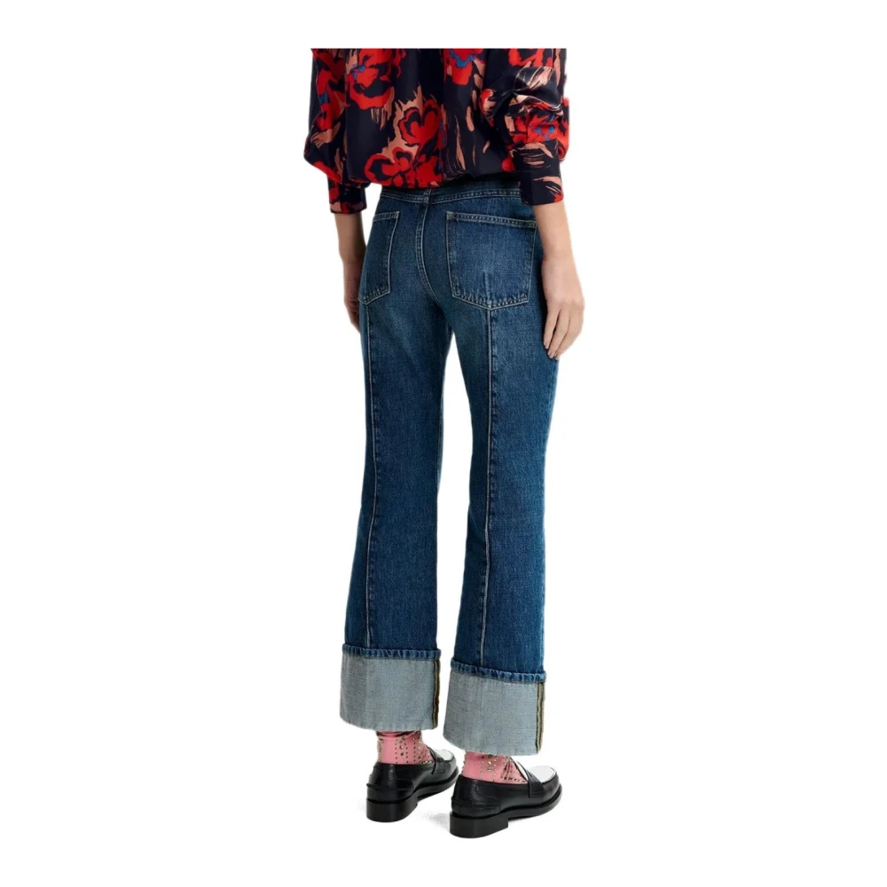 Essentiel Antwerp Blauwe Flare Jeans met Hoge Taille Blue Dames