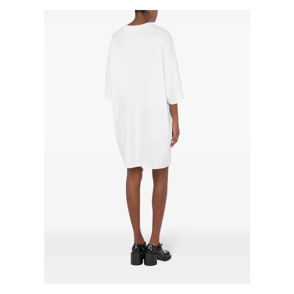 Moschino Witte Jurk met Frontprint White Dames