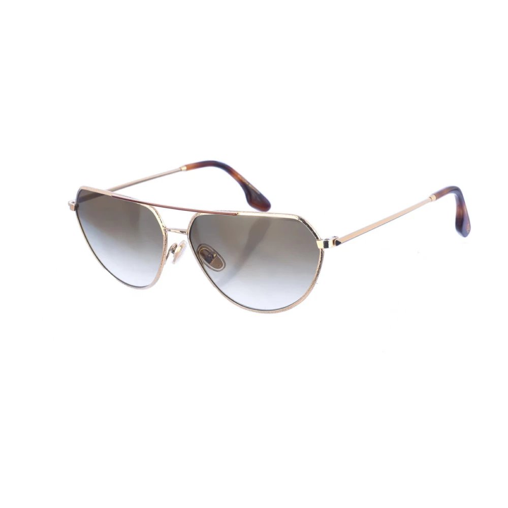 Victoria Beckham Women's Yellow Sunglasses, One Size, Rectangular Metal Frame Sunglasses
