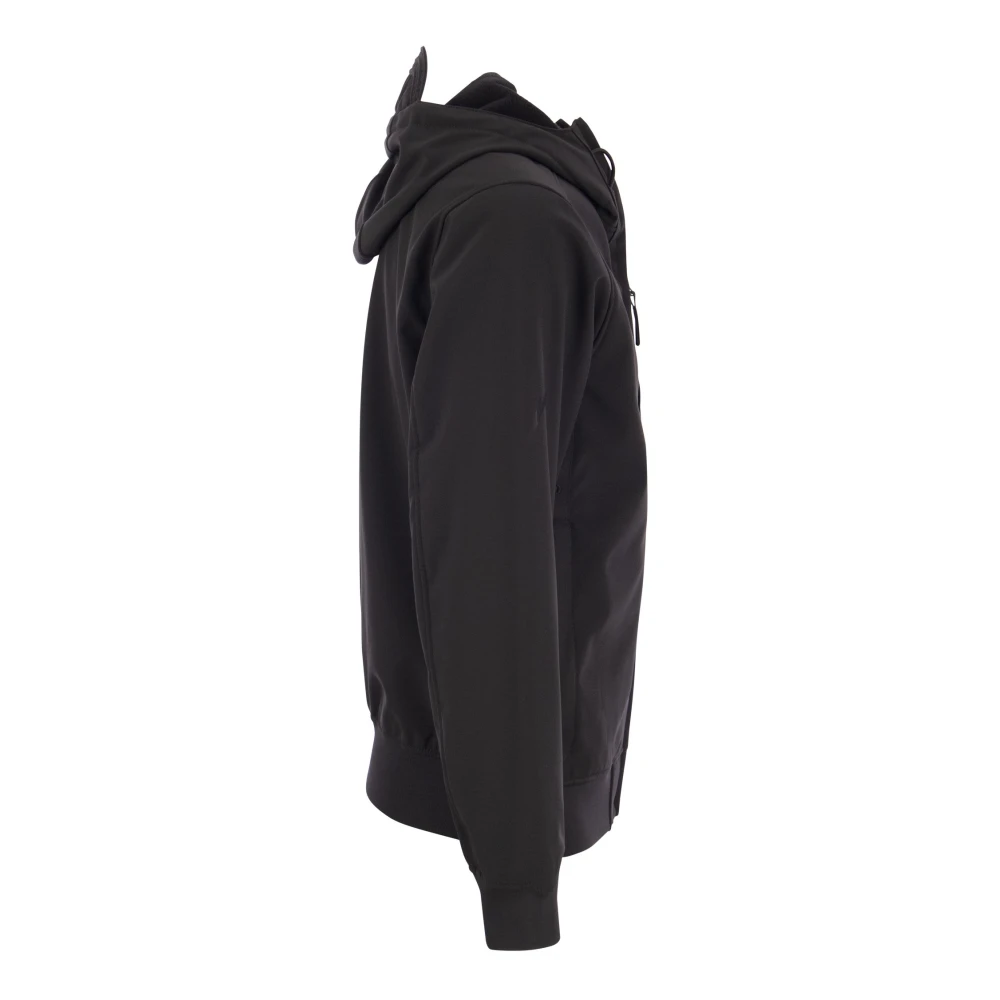 Stone Island Lichtgewicht jas met capuchon en waterbestendig membraan Black Heren