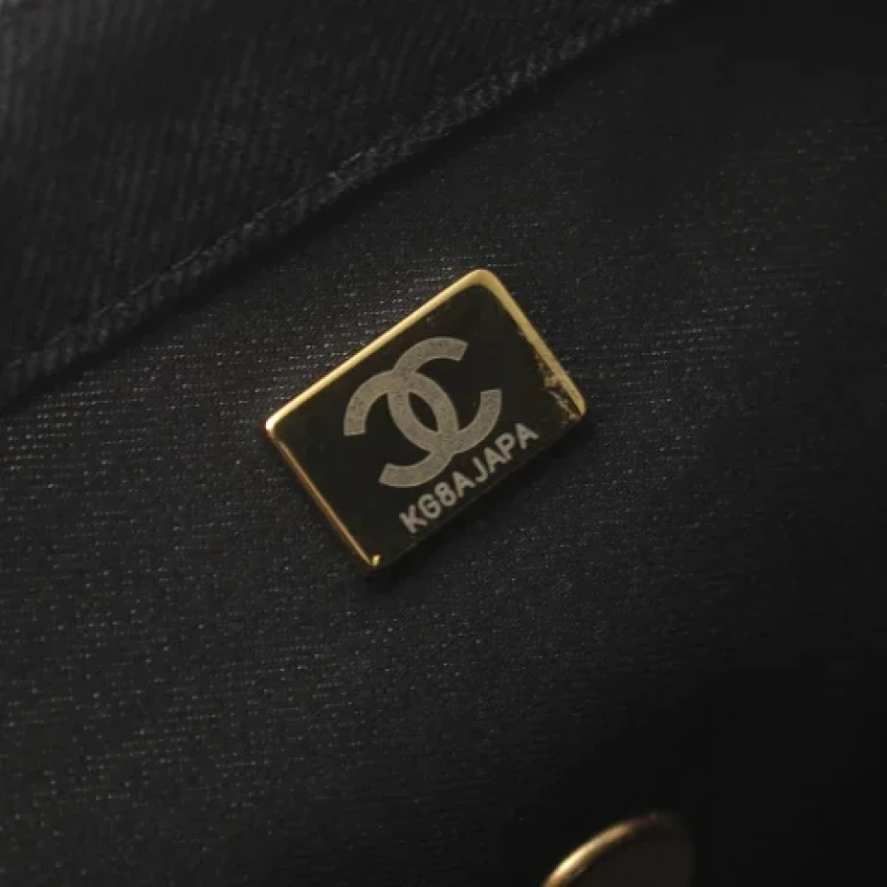 Chanel Vintage Pre-owned Denim shoulder-bags Black Dames