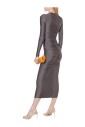 robe-longuette-drapee-gris-fonce