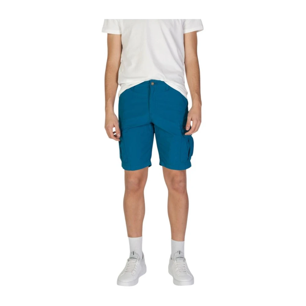 Napapijri Bermuda Katoenen Shorts Herfst Winter Collectie Blue Heren