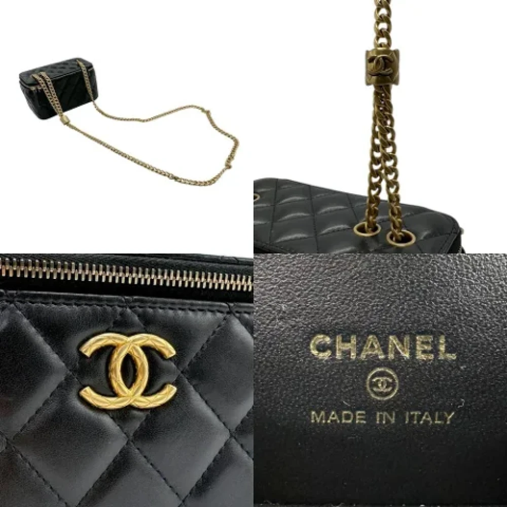Chanel Vintage Pre-owned Leather handbags Black Dames