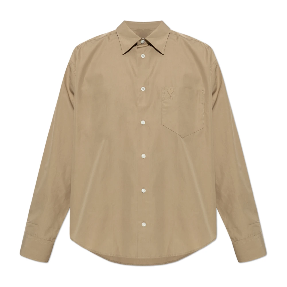 Ami Paris Donna Beige Camicette S, New,
