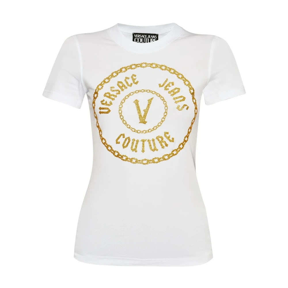 Versace Jeans Couture Wit T-shirt voor vrouwen White Dames