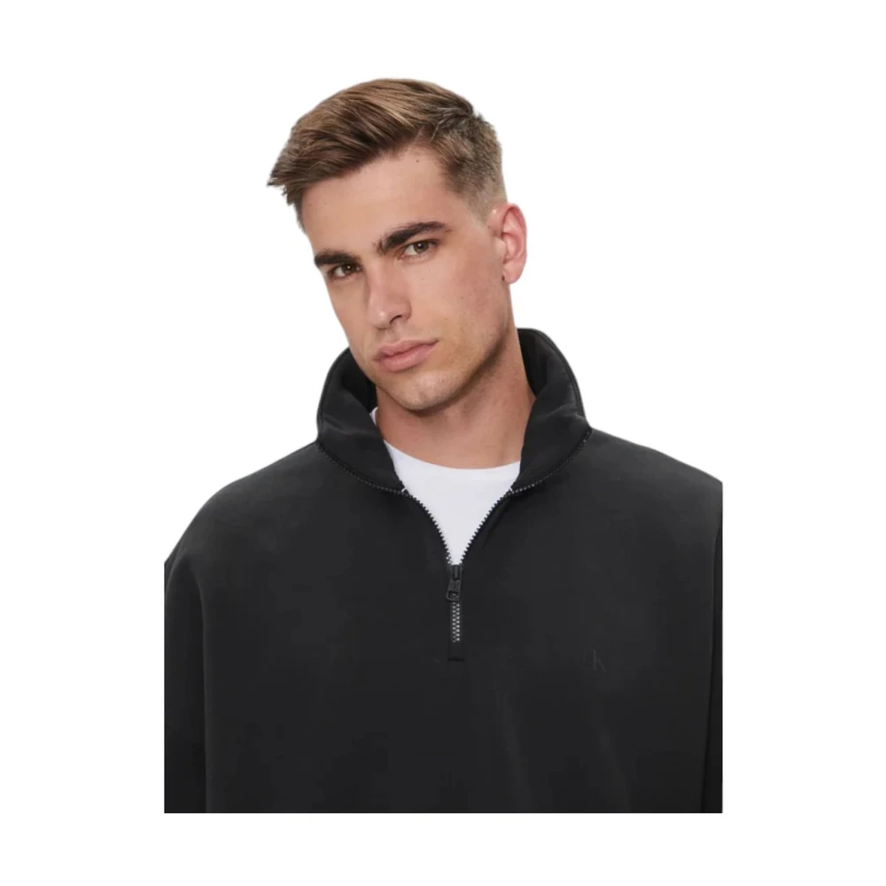 Calvin Klein Jeans Hoge Hals Sweater Black Heren