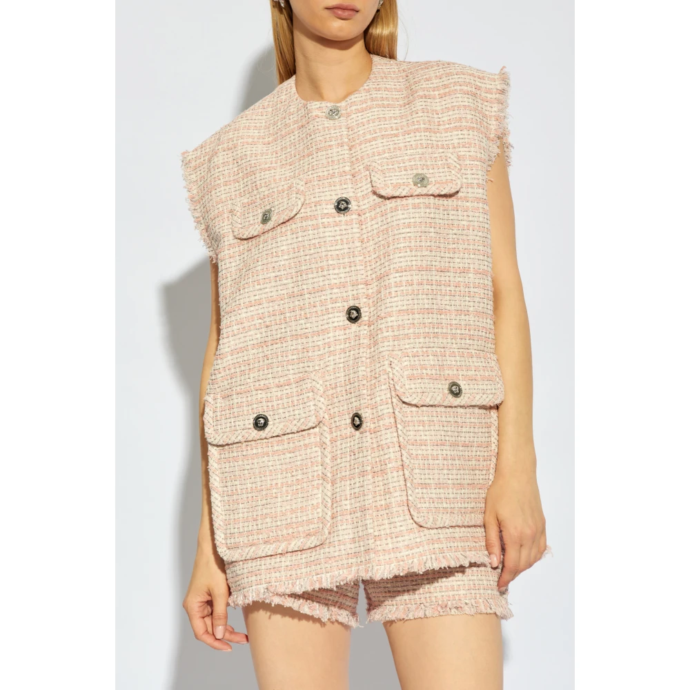 Versace Tweed Vest Pink Dames