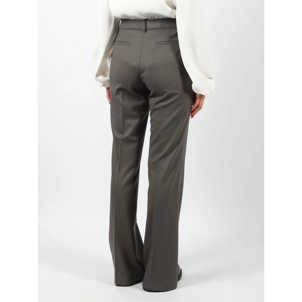 P.a.r.o.s.h. Liliuxy24 Wollen Broek Rechte Pijp Gray Dames