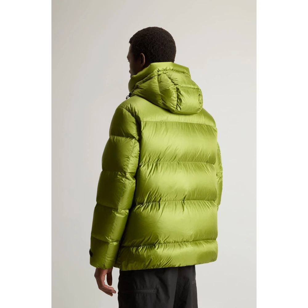 Woolrich Zuur Groene Nylon Pufferjas Green Heren