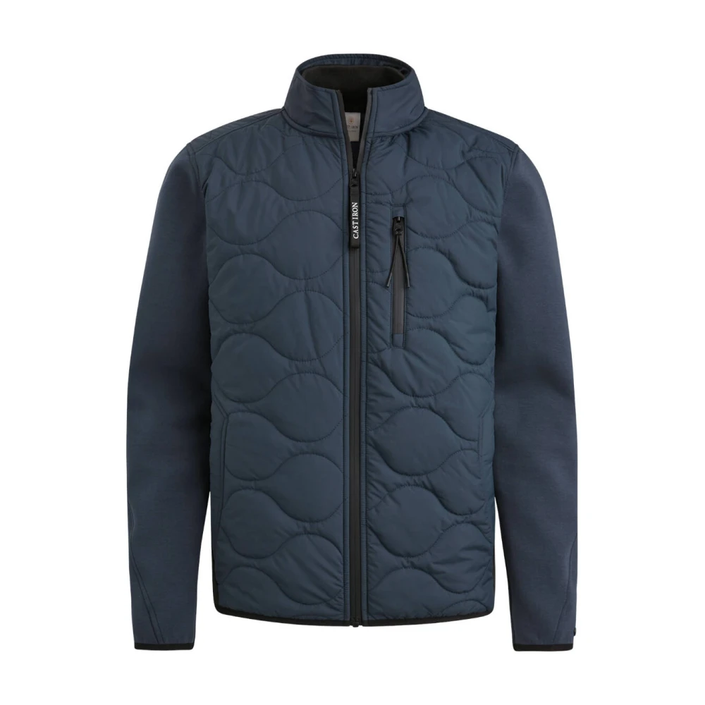 Cast Iron Interlock Zip Jacket Blue Heren