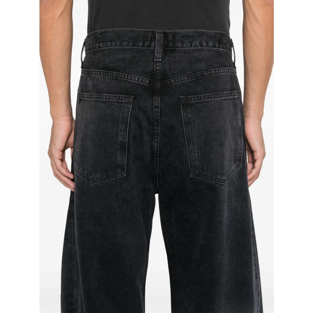 Agolde Vintage Zwarte Wide Leg Jeans Black Heren