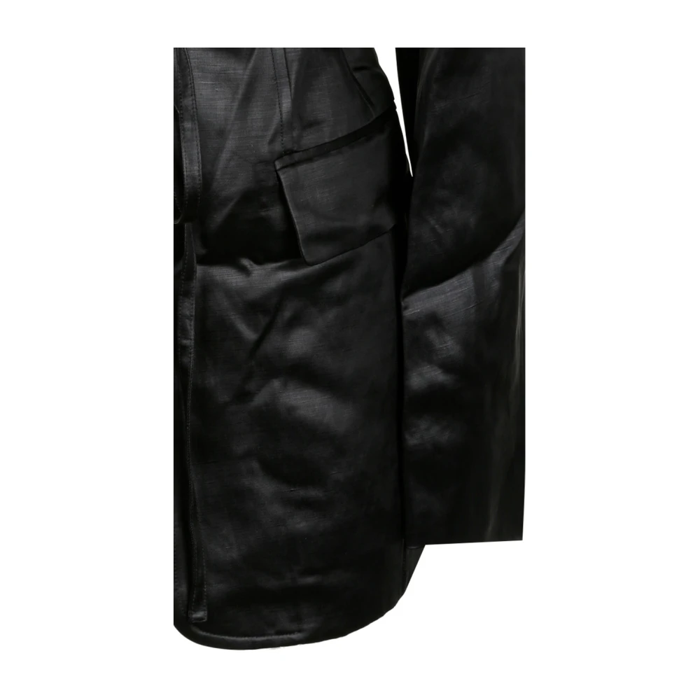 alexander wang Zwart Open Front Blazer Black Dames