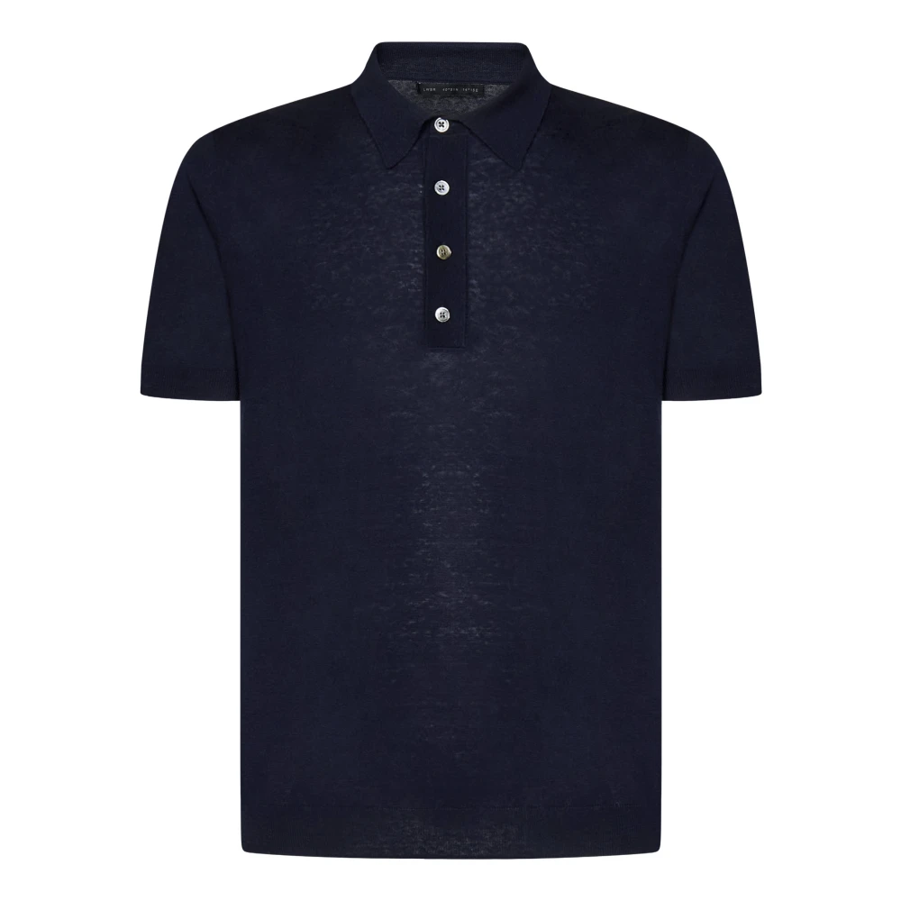 Low Brand Luxe Polo Shirt Blue Heren