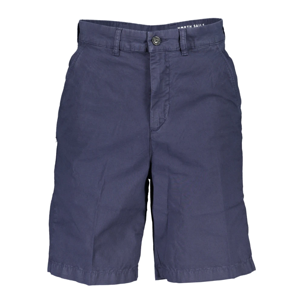 North Sails Blauwe Bermuda Shorts Regular Fit Logo Blue Heren