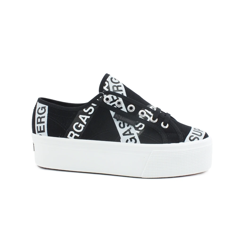 Superga Mujer Negro Zapatos, Talla: 40 Eu