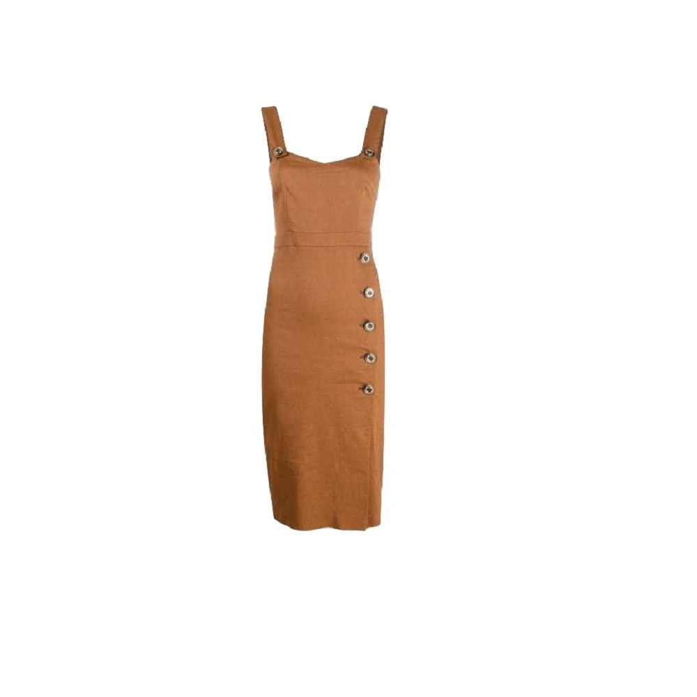 Pinko Women's Brown Midi Dresses, Xl, Long Dress
