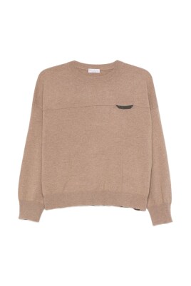 pull-beige-en-soie-and-nylon