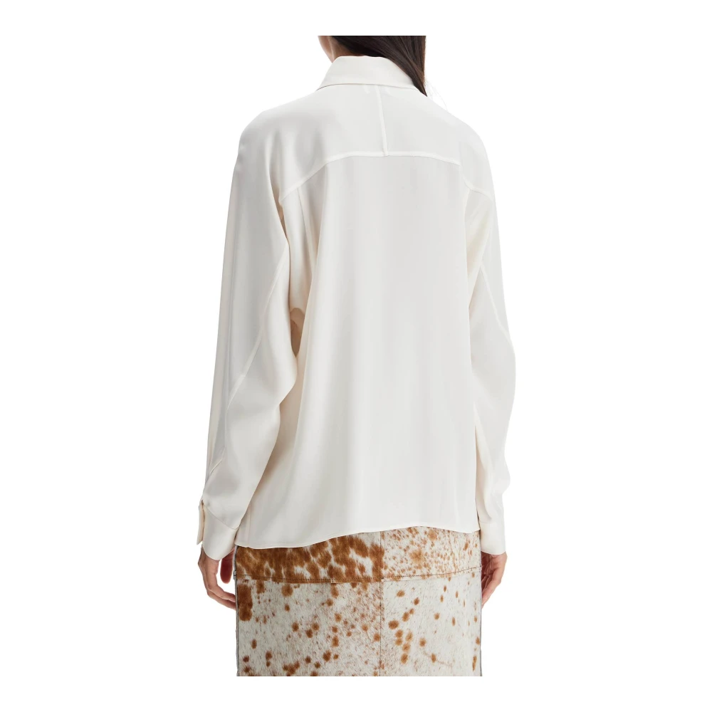 Filippa K Glanzende zakblouse Beige Dames