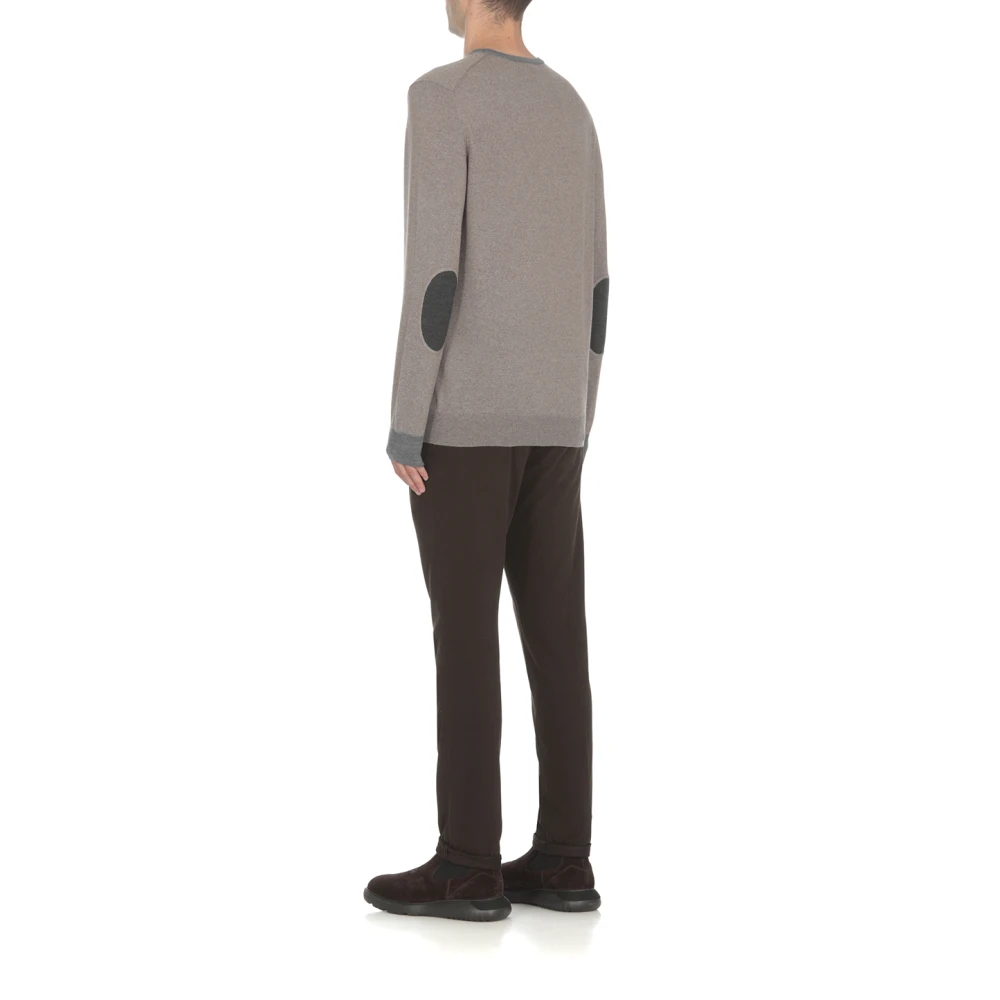 Fay Ronde hals gebreide trui Beige Heren