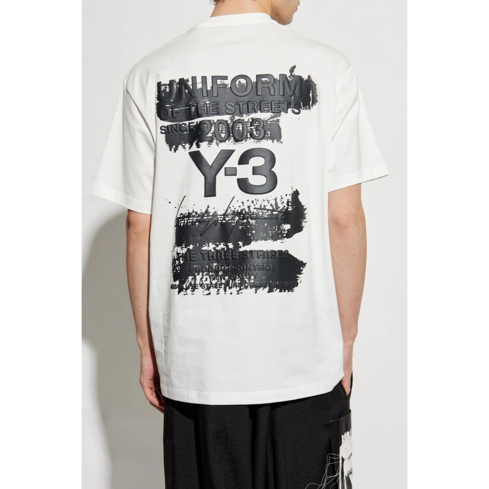 Y-3 T-shirt met print White Heren