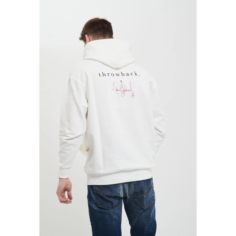 Throwback Klassieke Hoodie White Heren