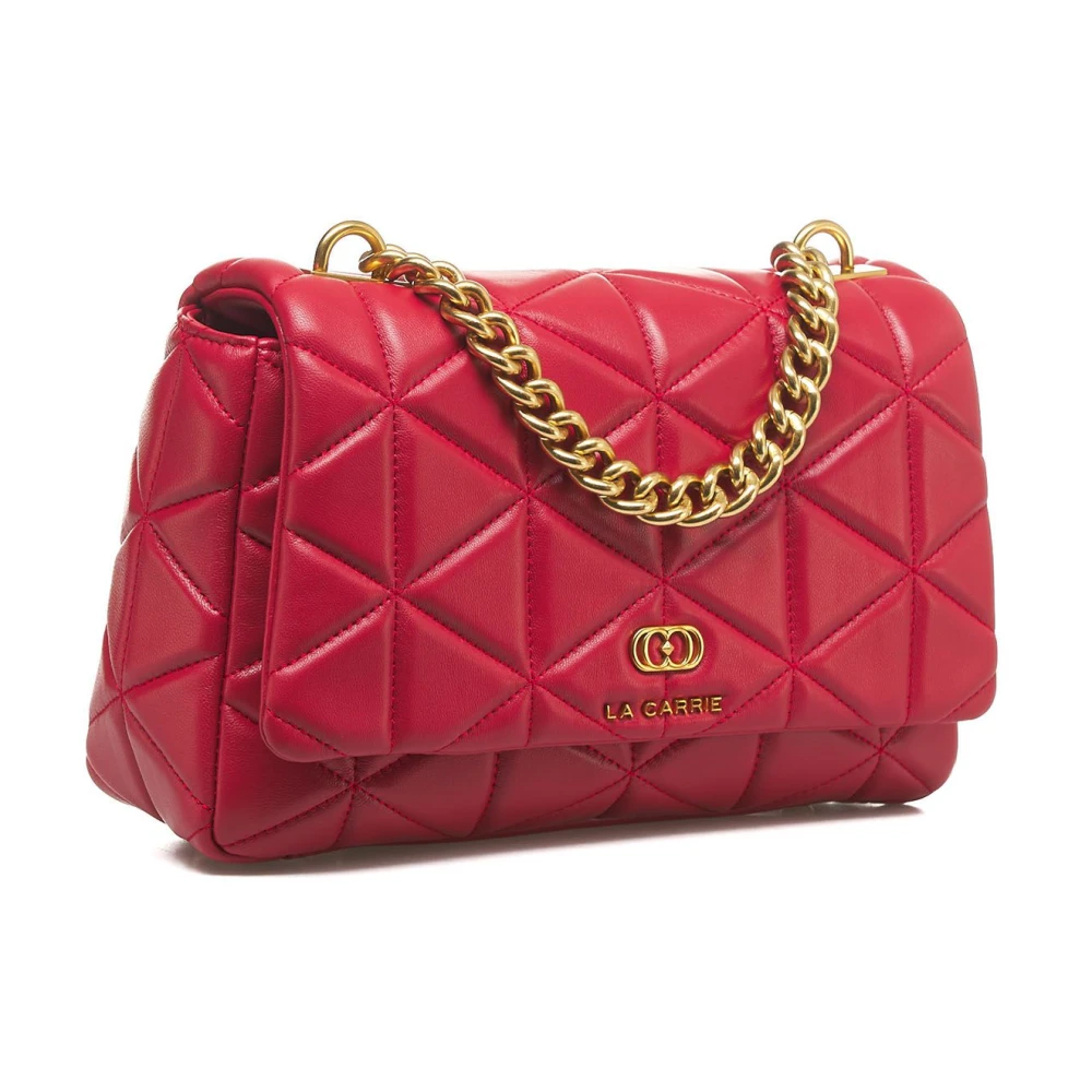 La Carrie Rode Leren Handtas Lea Red Dames