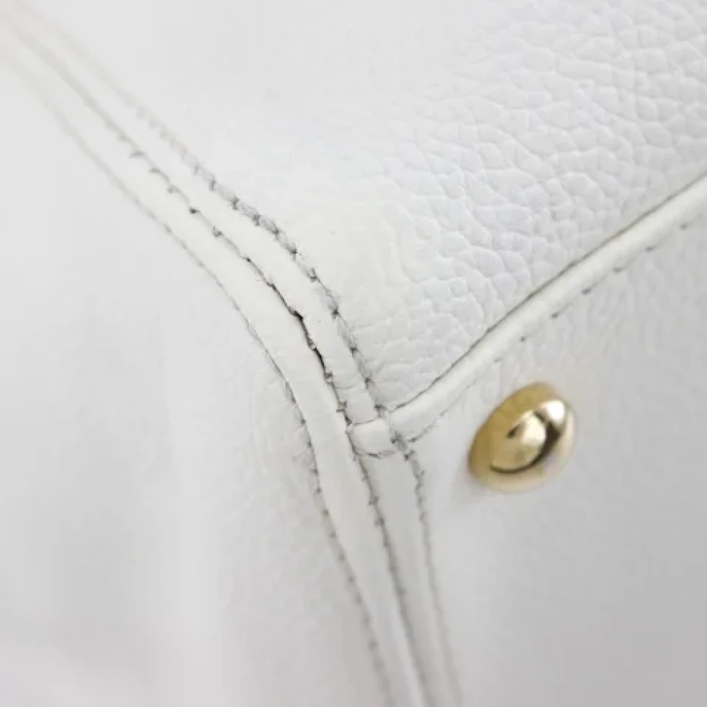 Chanel Vintage Pre-owned Leather chanel-bags White Dames