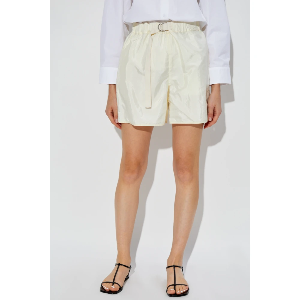 Jil Sander Shorts met zijdeafwerking Beige Dames