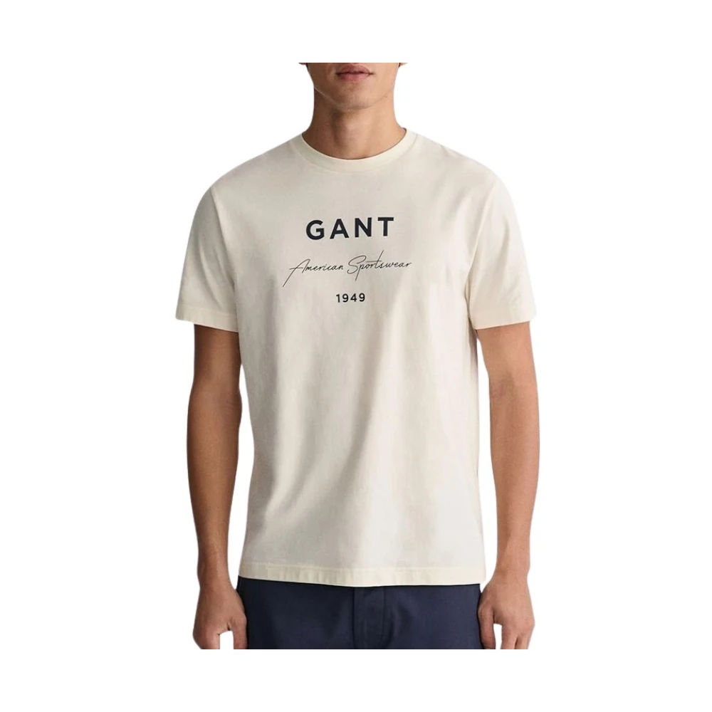 Gant T-Shirts Beige Heren