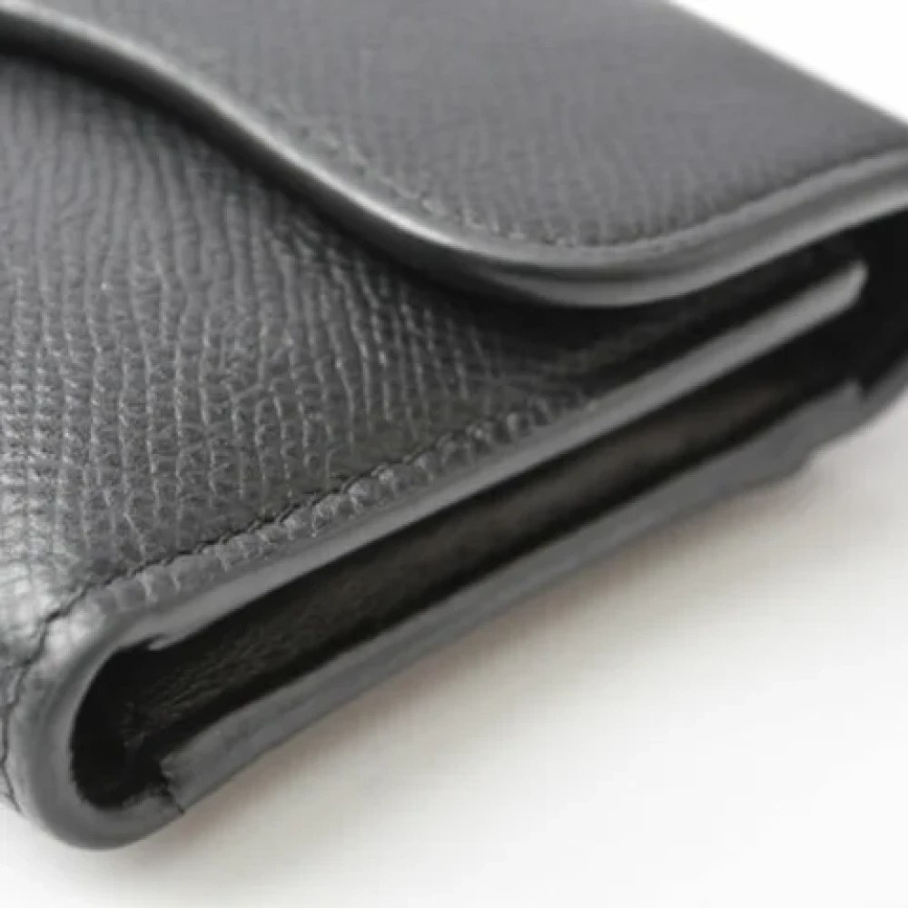 Dior Vintage Pre-owned Leather wallets Blue Dames