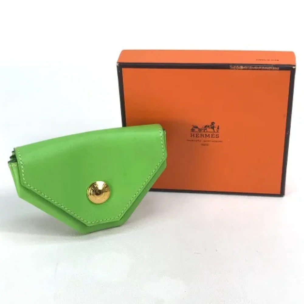 Hermès Vintage Pre-owned Leather wallets Green Dames