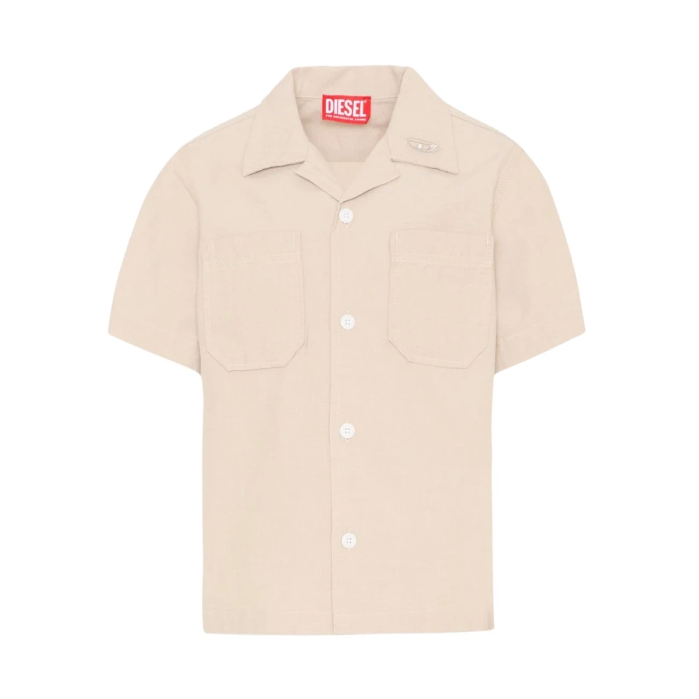 Diesel Unisex Kids Beige Shirts - Kids Shirts - 16 Y - Kids