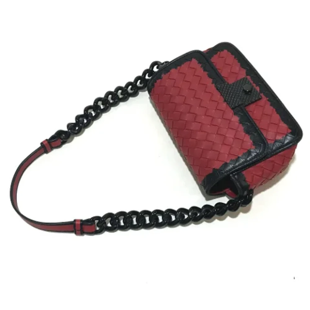 Bottega Veneta Vintage Pre-owned Leather shoulder-bags Red Dames
