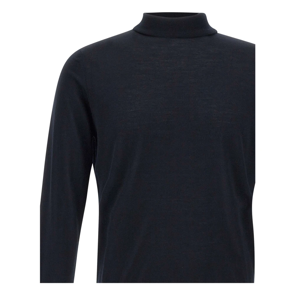 Filippo De Laurentiis Merino Wol Coltrui Trui Blue Heren