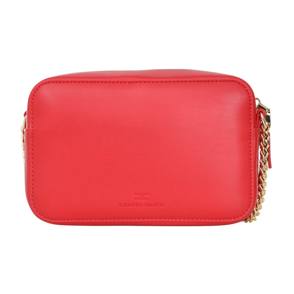 Elisabetta Franchi Rode schoudertas met kettingriem Red Dames